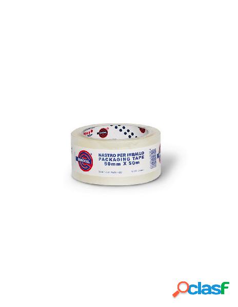 Eurocel - nastro adesivo imballaggio 50x66 bianco cf.6