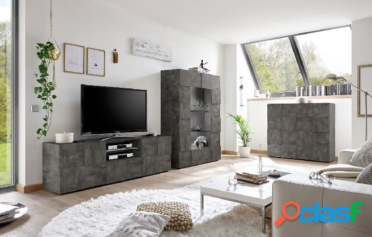 Exeter - Salotto completo design moderno con porta tv