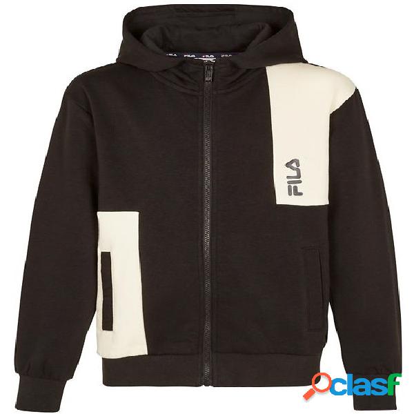 FILA Felpa BINGOL con cappuccio e zip Nero/Panna