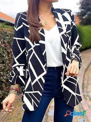 Fall/Autumn Fashion Print Lapel Blazer