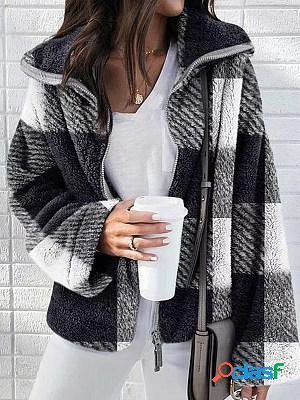 Fall/Winter Double-sided Plush Plaid Coat