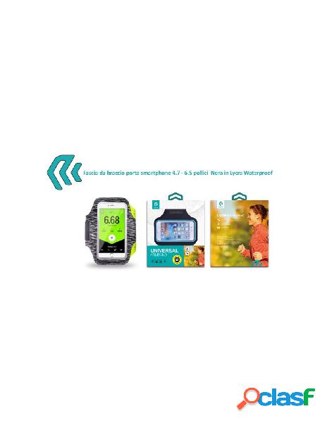 Fascia da braccio porta smartphone 4.7 - 6.5 pollici nera