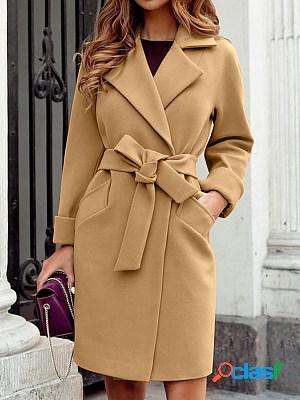 Fashion Belt Lapel Coat