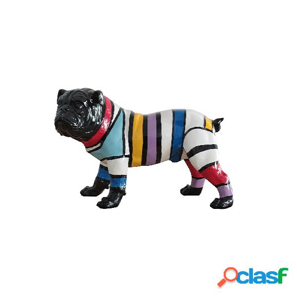 Fashion Dog - Scultura moderna in poliresina multicolore cm