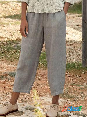 Fashion Loose Cotton Linen Straight Pants