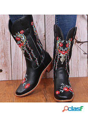 Fashion Retro Mid-length Womens Boots