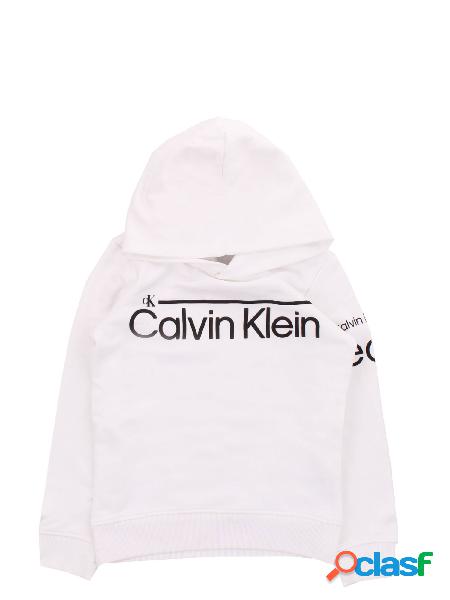 Felpa Bambino CALVIN KLEIN Bianco Logo hoodie