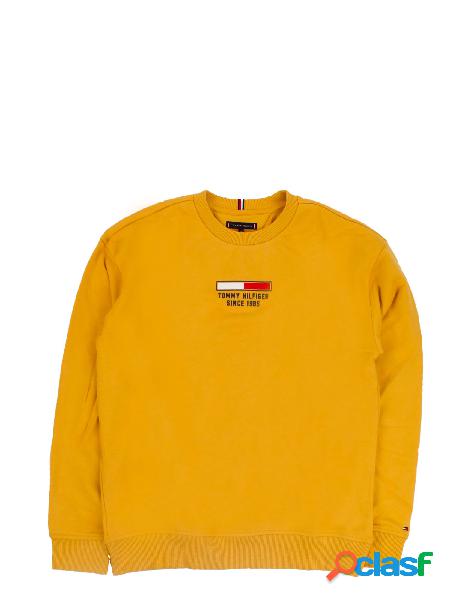 Felpa Bambino TOMMY HILFIGER Giallo Logo crew