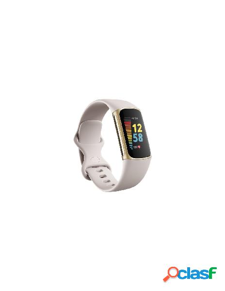 Fitbit - smartband fitbit 421glwt charge 5 ecg bianco lunare