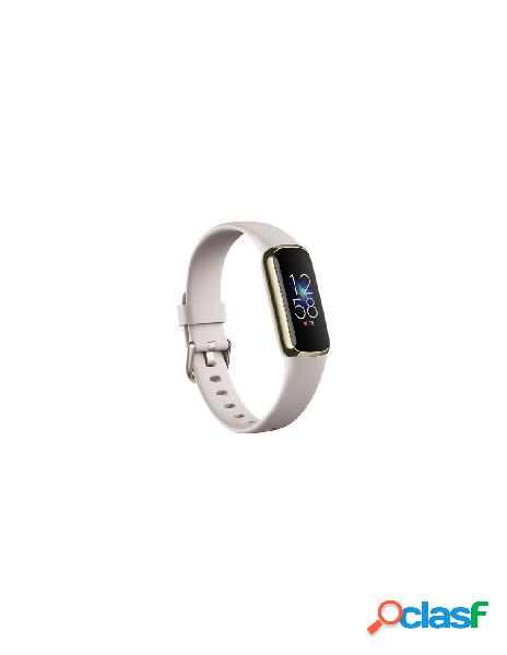 Fitbit - smartband fitbit fb422glwt luxe lunar white e soft
