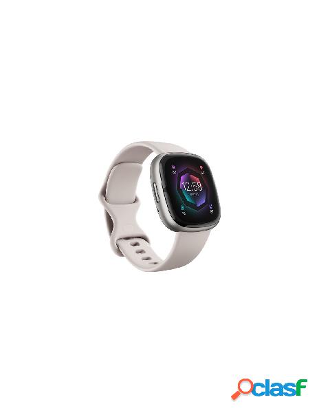 Fitbit - smartwatch fitbit fb521srwt sense 2 bianco lunare e
