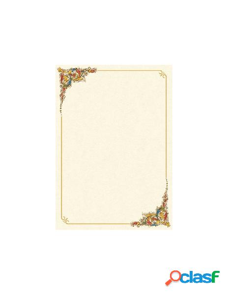 Florentia angoli diploma a4 pergamena gr.160 - confezione 10