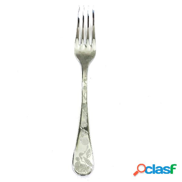 Forchetta da tavola Venere inox 18/10 decoro conchiglie