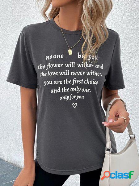 Frase Sciolto Casuale T-shirt