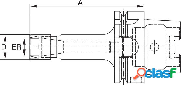 GARANT - Mandrino a pinza ER HSK-F 63 A = 160