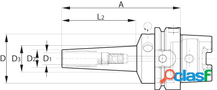GARANT - Mandrino idraulico sottile HSK-A 63 A = 160