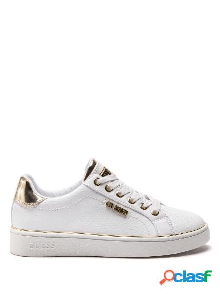 GUESS Sneakers Beckie con logo 4G all over Bianco