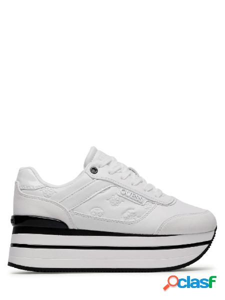 GUESS Sneakers Hansin con suola platform Bianco