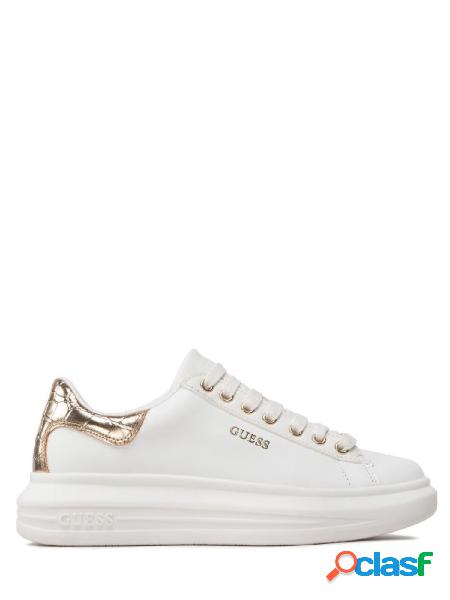 GUESS Sneakers Vibo in misto pelle Bianco/Oro