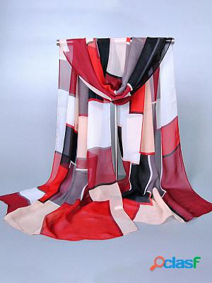 Geometric Pattern Chiffon Scarf