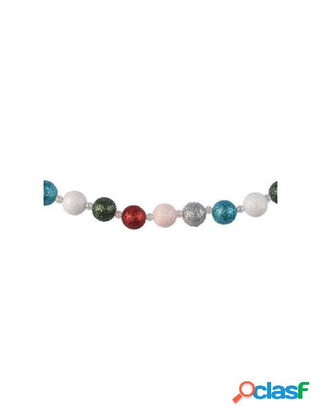 Ghirlanda in perle multicolore