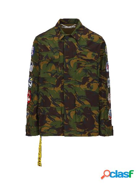 Giacca Field Camouflage Con Toppe