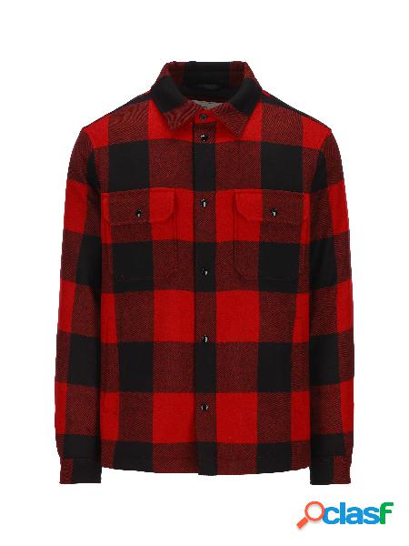 Giacca a camicia trapuntata Alaskan Check in lana riciclata