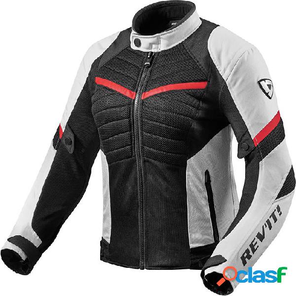 Giacca moto donna estiva Revit Arc Air Ladies Bianco Rosso