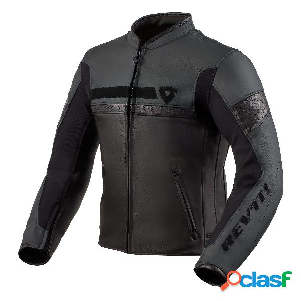 Giacca moto pelle Revit Mile Nero