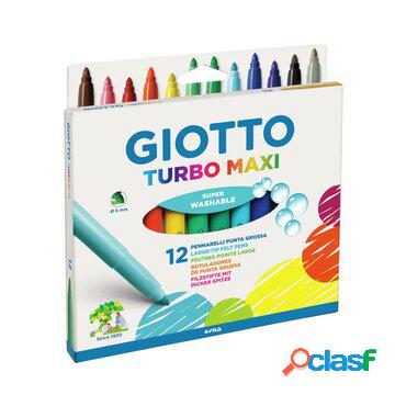 Giotto astuccio 12 pennarelli turbo maxi