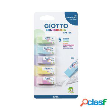 Giotto minigomma pastel 5 pz