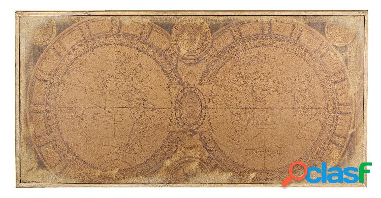 Giramondo - Pannello da parete in legno decorativo con