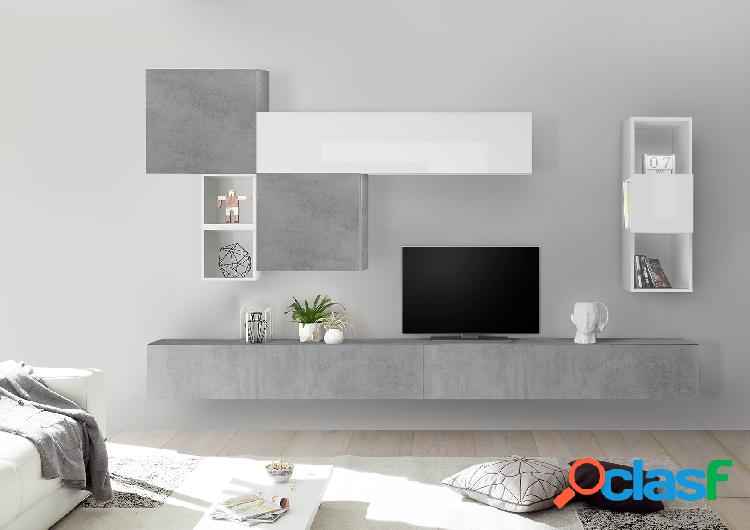 Gomez - Parete soggiorno design moderno componibile e