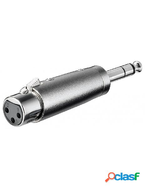 Goobay - adattatore xlr cannon femmina ad audio 6,35mm