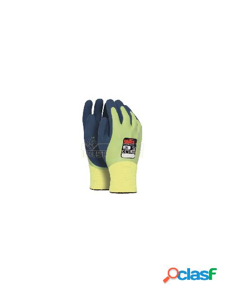 Guanti lavoro issaline 07256 frog catch lime e blu