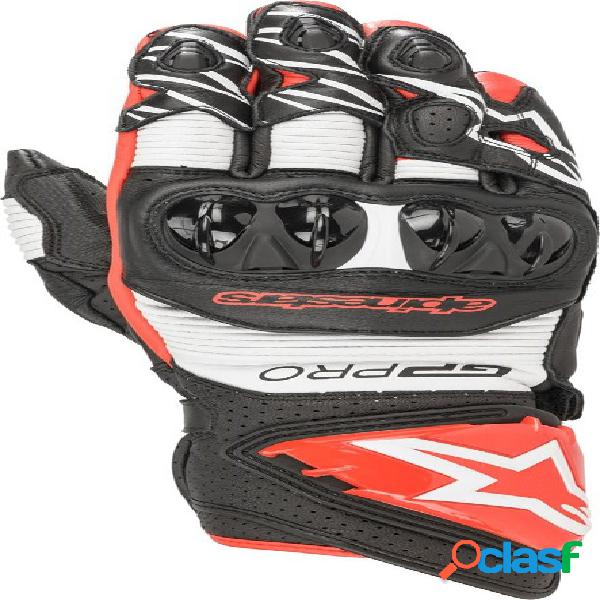 Guanti moto pelle racing Alpinestars GP PRO R3 Nero Bianco