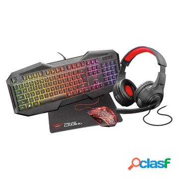 Gxt 1180rw tastiera usb gaming + mouse nero