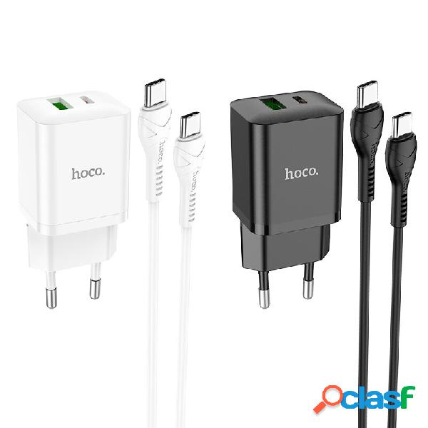 HOCO N28 20W 2-Port USB PD Caricabatterie PD20W+QC3.0 Doppia
