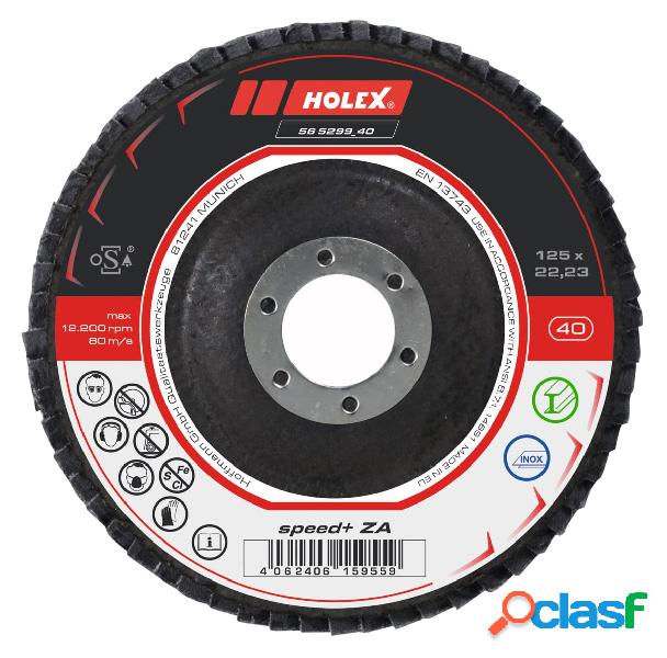 HOLEX - Disco abrasivo lamellare speed+ ZA piatto, ⌀ 125