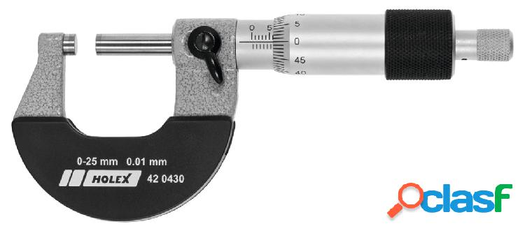 HOLEX - Micrometro, Intervallo di misurazione: 0-25 mm