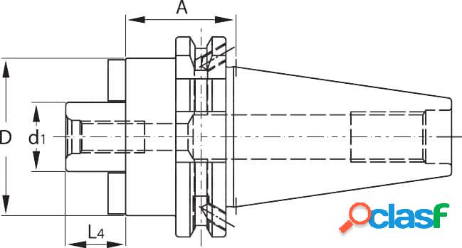 HOLEX - Portafrese con trascinatori frontali Forma ADB SK 40