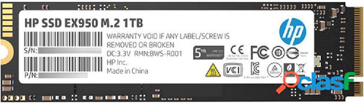 HP EX950 1 TB SSD interno NVMe/PCIe M.2 M.2 NVMe PCIe 3.0 x4