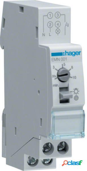 Hager EMN001 Relè temporizzatore luci scale Guida DIN 230 V