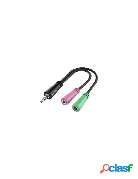 Hama - adattatore audio hama 00200352 headset black