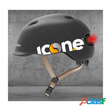Helmet air nero casco con luce led usb integrata