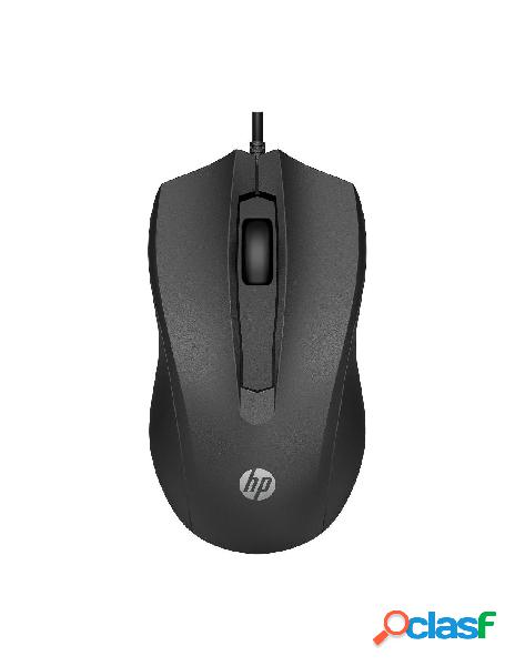 Hp - hp mouse 100 black 6vy96aa