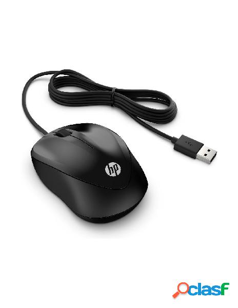 Hp - mouse hp wired 1000 black 4qm14aa