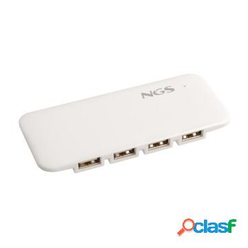 Hub con 7 porte usb 2.0. colore bianco