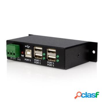 Hub usb 2.0 industriale in metallo a 4 porte