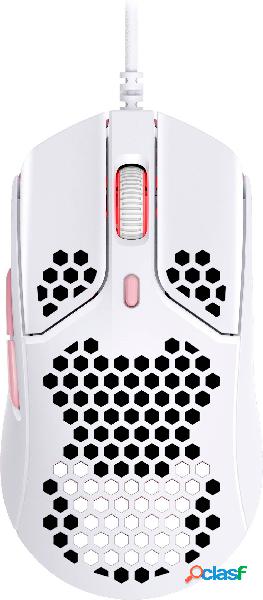 HyperX Pulsefire Haste Mouse da gioco Cablato Ottico Bianco,